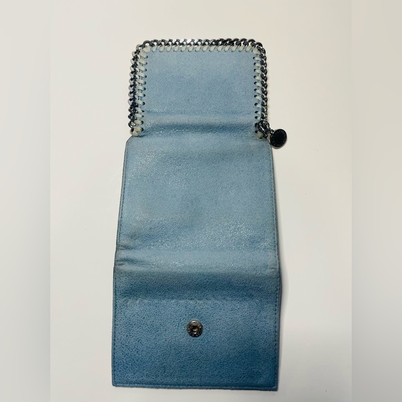 Stella McCartney Falabella Small Flap Wallet powder blue silver hardware - Picture 12 of 15